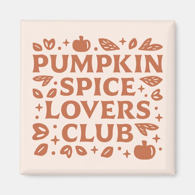 Íman O Pumpkin Spice Lovers Club (Frente)
