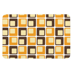 Íman o quadrado 70s retro dá forma ao teste padrão