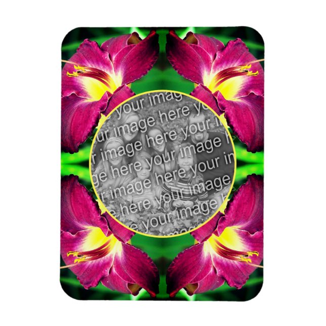 Íman O Quadro de Flores Diurno Cria a Sua Foto (Vertical)