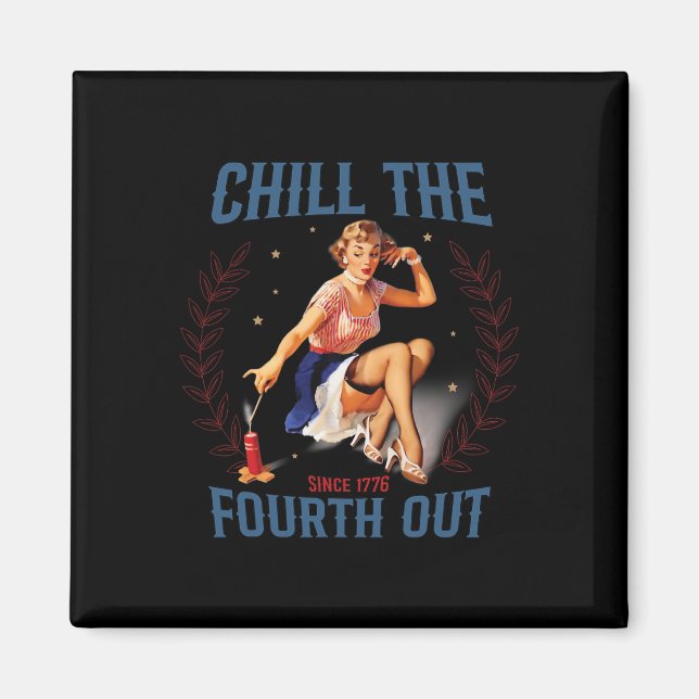 Íman O Quarto Fora Retro 4 De Julho (Frente)