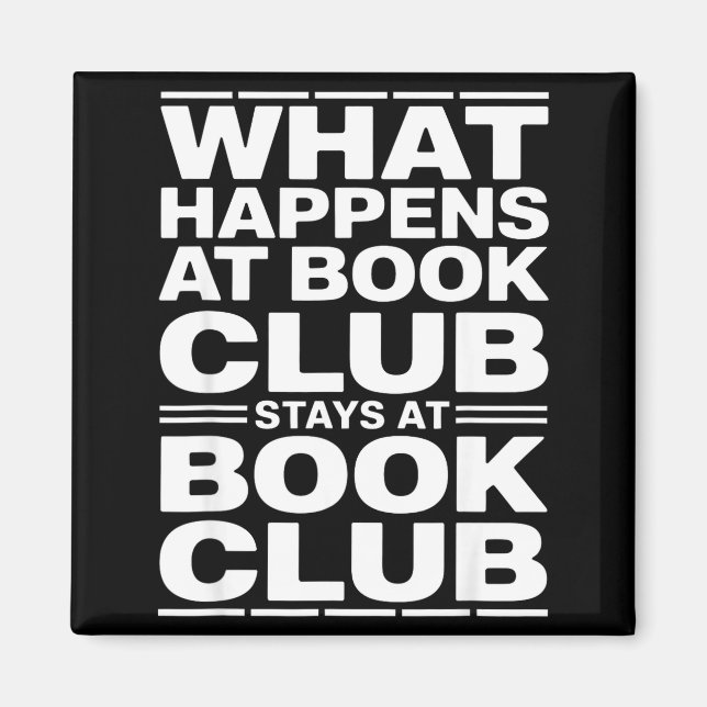 Íman O que acontece no clube do livro leitor engraçado  (Frente)