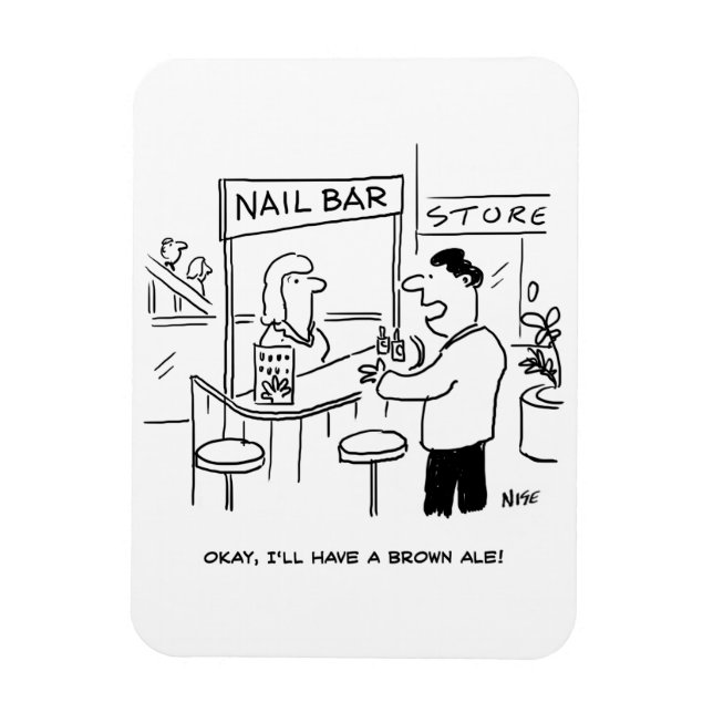 Íman O que beber em uma Nail-Bar (Vertical)
