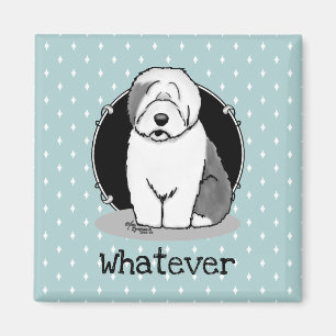 Íman O quê? Cão-Ovelha Inglês (Cinza 1) Engraçado