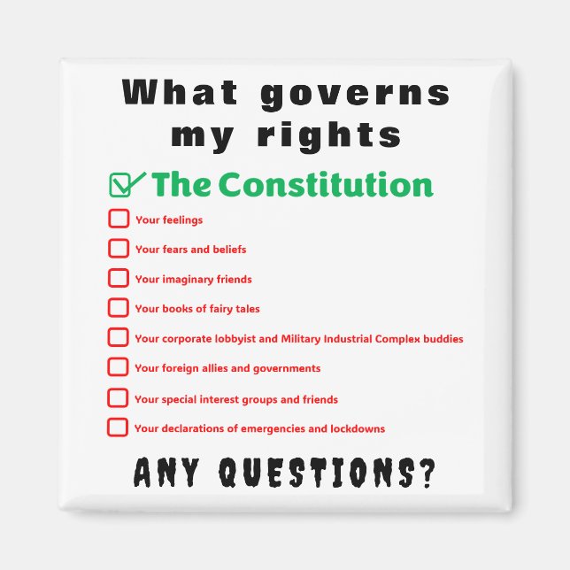 Íman O que governa meus direitos - A Constituição (Frente)