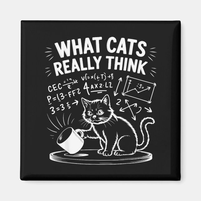 Íman O que os gatos realmente acham engraçado meme de g (Frente)