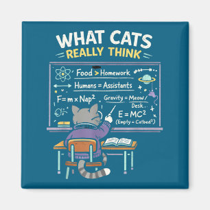 Íman O que os gatos realmente pensam Arte Gráfico de Fí