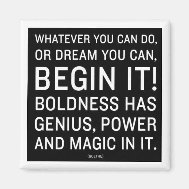 Íman "O Que Puderes Fazer, Ou Sonhar Que Consegues" (Frente)