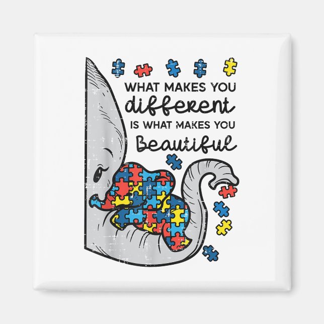 Íman O Que Te Faz Diferente Autismo Elefante (Frente)