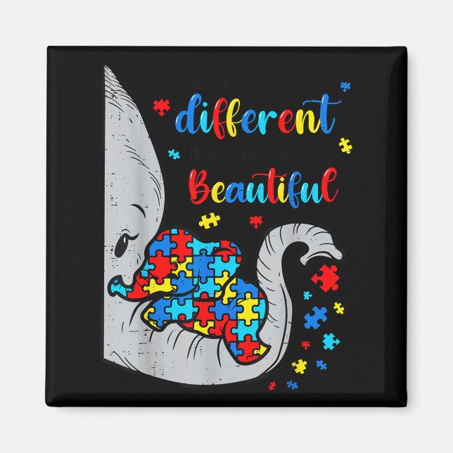 Íman O Que Torna Diferente Bela Elefante para a Mamãe (Frente)