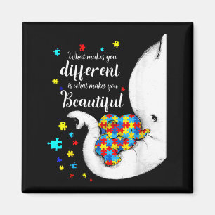 Íman O Que Torna Diferente Belo Elefante Autismo