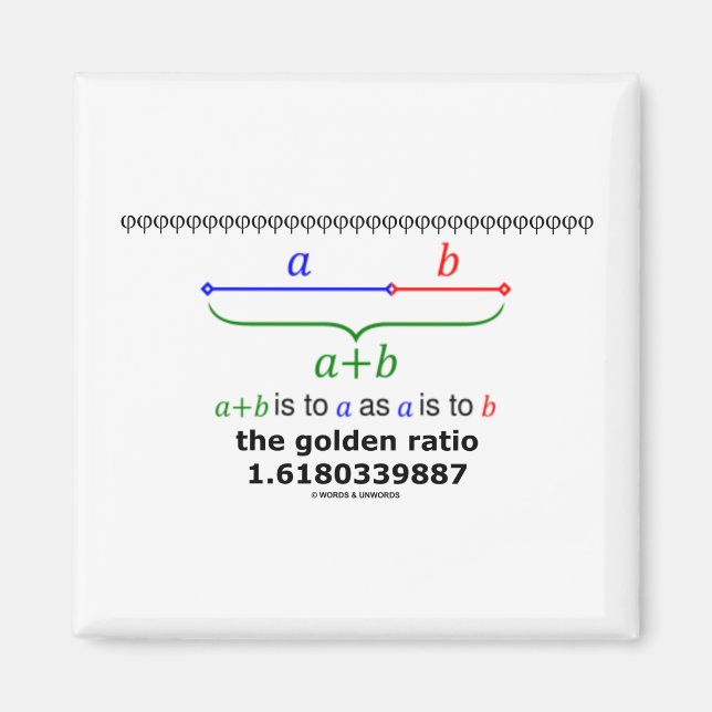 Íman O Rácio de Ouros (Matemática 1.6180339887) (Frente)