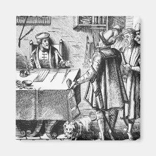 Íman O receptor dos impostos, após um woodcut 'no uso