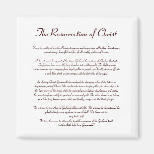 Íman O Resurection do ímã do cristo - texto