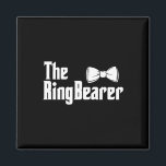 Íman O Ring Bearer Bowtie Ring Dude Wedding Groom Bri<br><div class="desc">A Bearer Bowtie Ring Dude Wedding Groom Noiva</div>