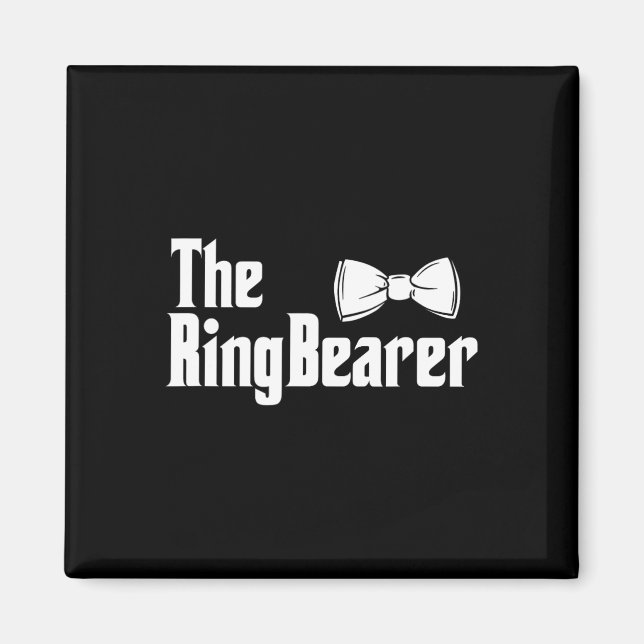 Íman O Ring Bearer Bowtie Ring Dude Wedding Groom Bri (Frente)