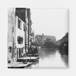 Íman O rio Gera em Erfurt, Thiringia, c.1910