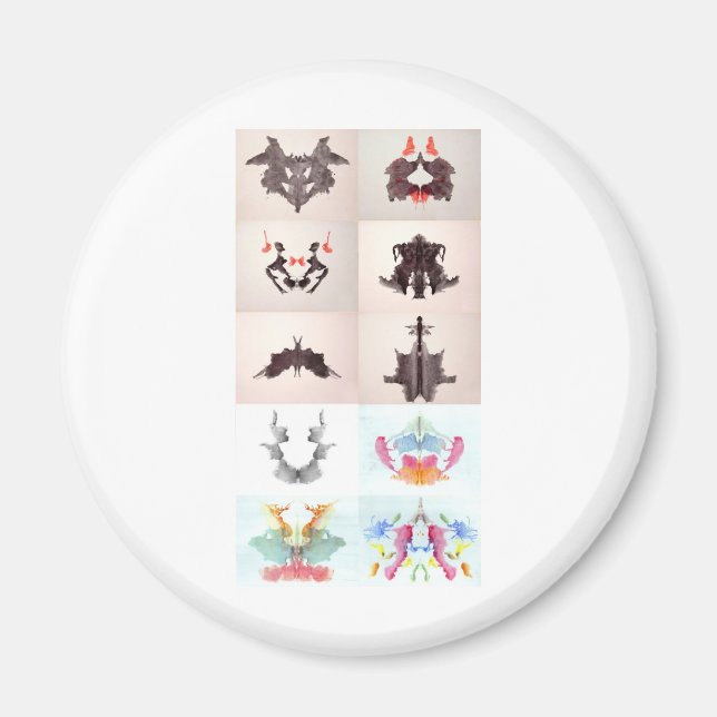 Íman O Rorschach Test Ink Blots 10 Placas 1-10 (Frente)