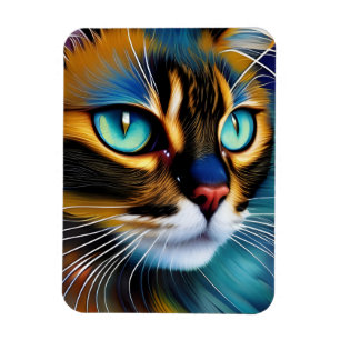 Íman O rosto de um belo ponto de Lynx Siamese