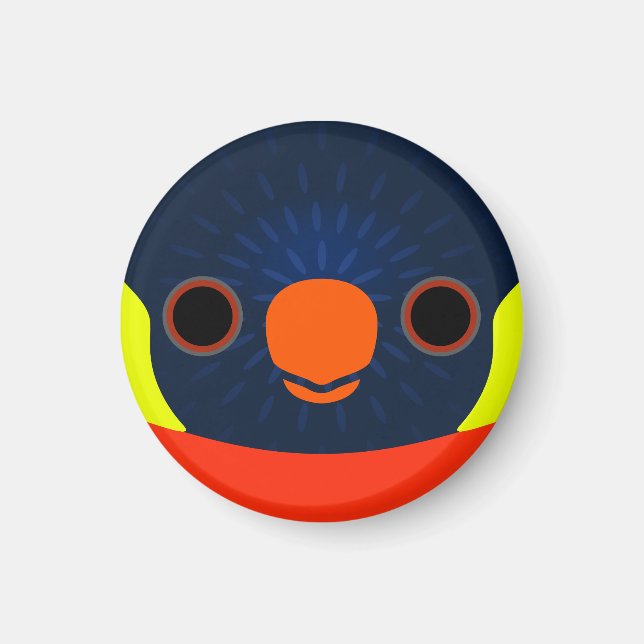 Íman O rosto de um lorikeet Sunset (Frente)