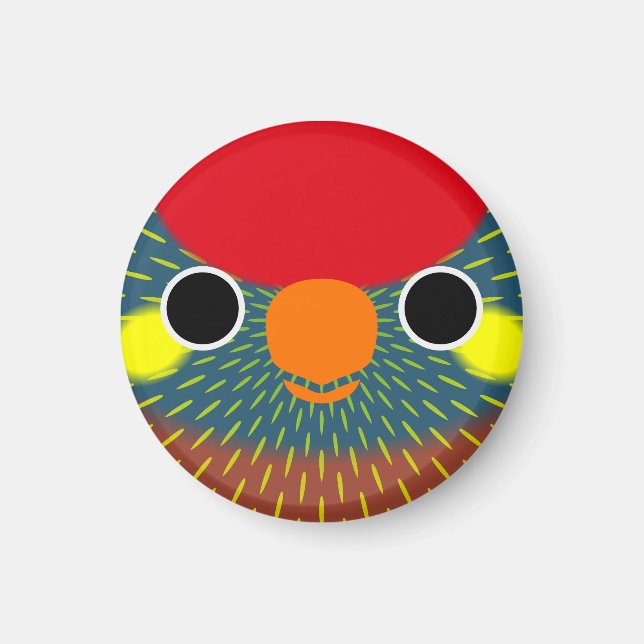 Íman O rosto de um Lorikeet Variado (Frente)