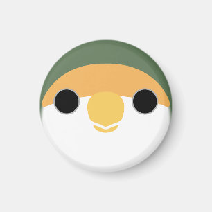 Íman O rosto de um pássaro mauve-de-pêssego