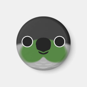 Íman O rosto de um periquito de bochecha verde