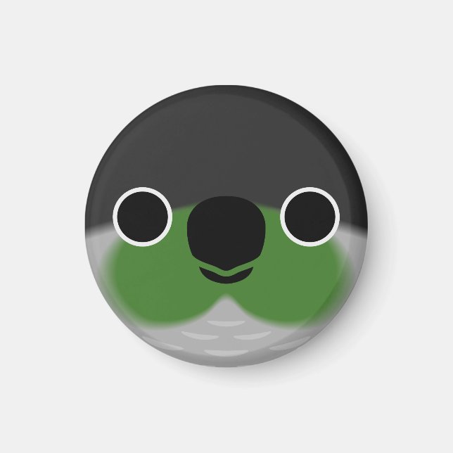 Íman O rosto de um periquito de bochecha verde (Frente)