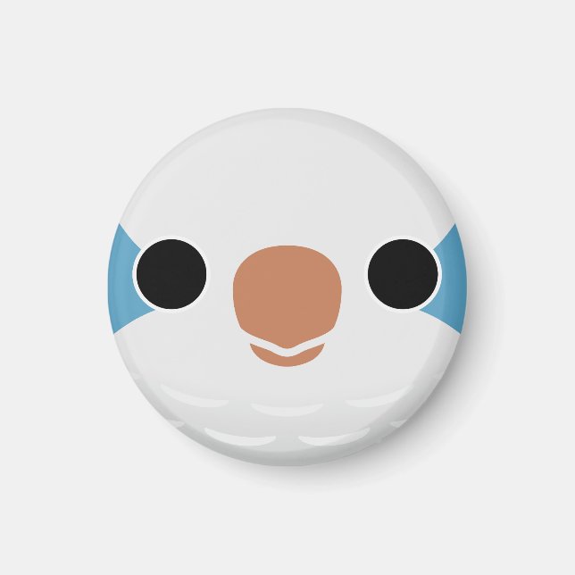 Íman O rosto de um periquito de Monk Azul (Frente)
