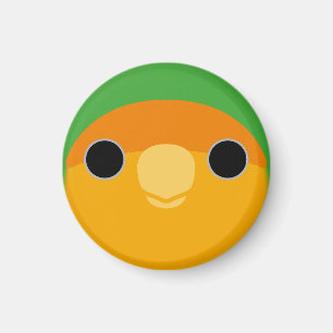 Íman O rosto de um pombinho de cara laranja