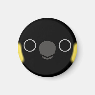 Íman O rosto de uma cockatoo preto de cauda amarela