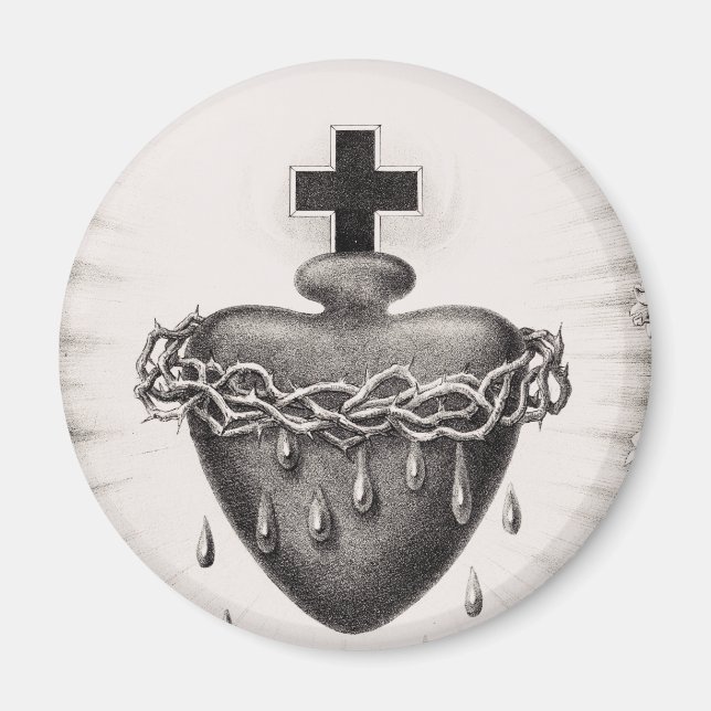 Íman O Sagrado Coração de Jesus Símbolo Divino (Frente)