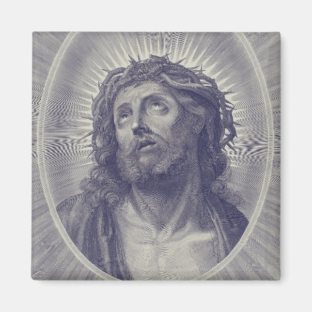 Íman O Santo Rosto De Jesus Com Coroa De Espinhos Arte (Frente)