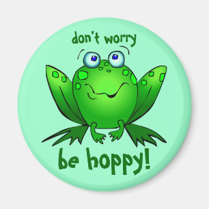 Íman O sapo verde não se preocupa seja Aqua Hoppy