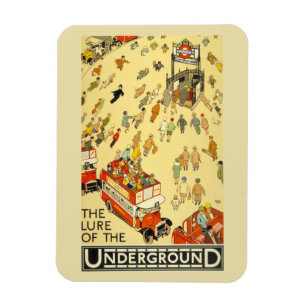 Íman O sebo o subsolo Londres Vintage cartaz