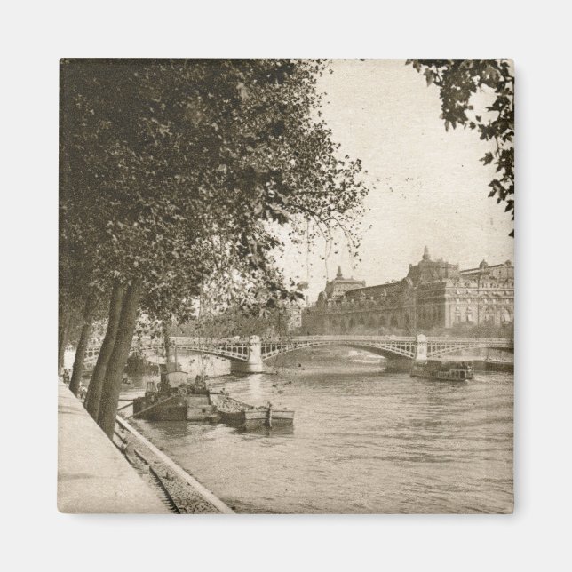Íman O Sena, Paris, França Vintage (Frente)