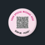 Íman O seu código QR e o ímã de texto personalizado esc<br><div class="desc">Escolha Cores e Fontes - Design seus próprios ímãs personalizados com suas informações especiais de verificação de código QR e texto personalizado Presente de ímã moderno - Adicionar seu código QR - Imagem - Foto ou logotipo / e texto - Nome ou outras informações / mensagem - Redimensionar e mover...</div>