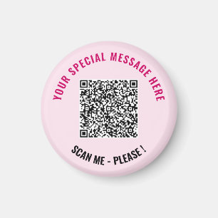 Íman O seu código QR e o ímã de texto personalizado esc