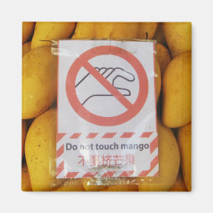 Íman O sinal engraçado 'não toca no mango