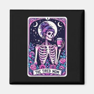 Íman O Skeleton do Cartão Tarot da Mãe Cansado