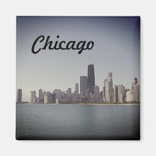 Íman O Skyline de Chicago com Filtro de Nevoeiro