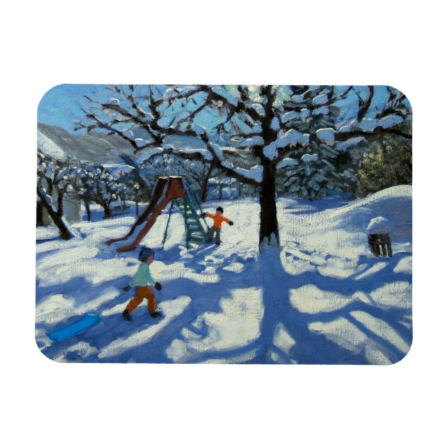 Íman O slide no inverno da Rua de Bourg Moritz (Horizontal)