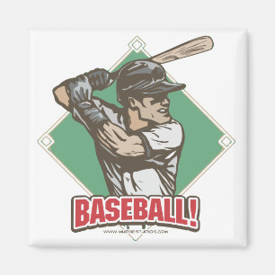 Íman O slugger do diamante de basebol ostenta a