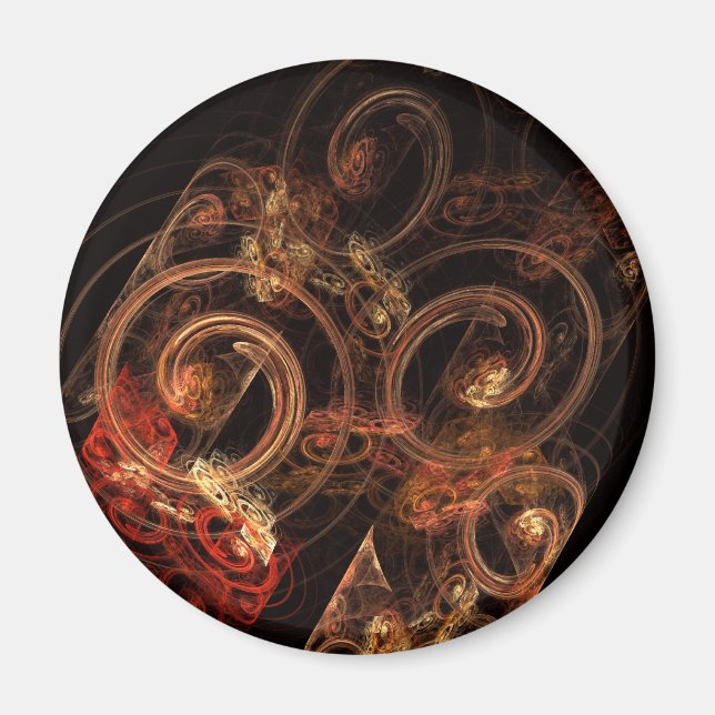Íman O som do Abstrato de música com o ímã redondo (Frente)