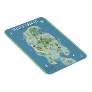 Íman O Steeles na Ilha Silver Magnet Flexível