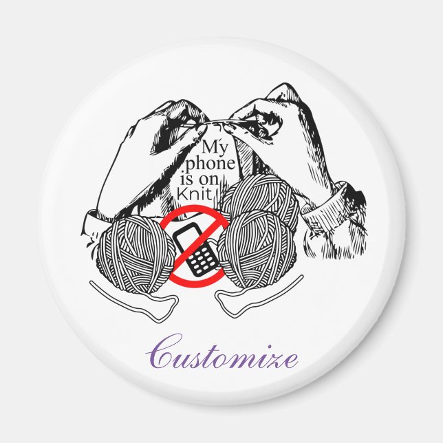 Íman O telefone está no Knit Thunder_Cove (Frente)