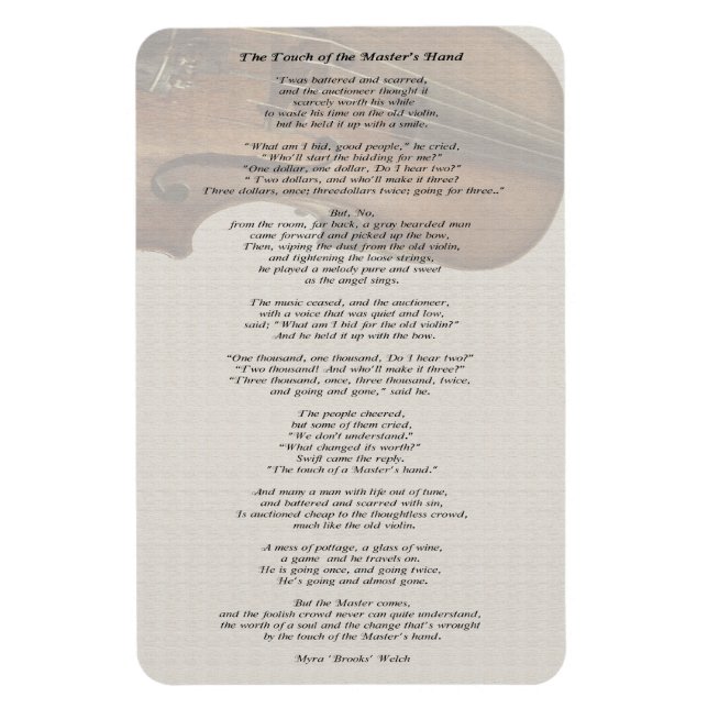 Íman O toque da mão do mestre (Vertical)