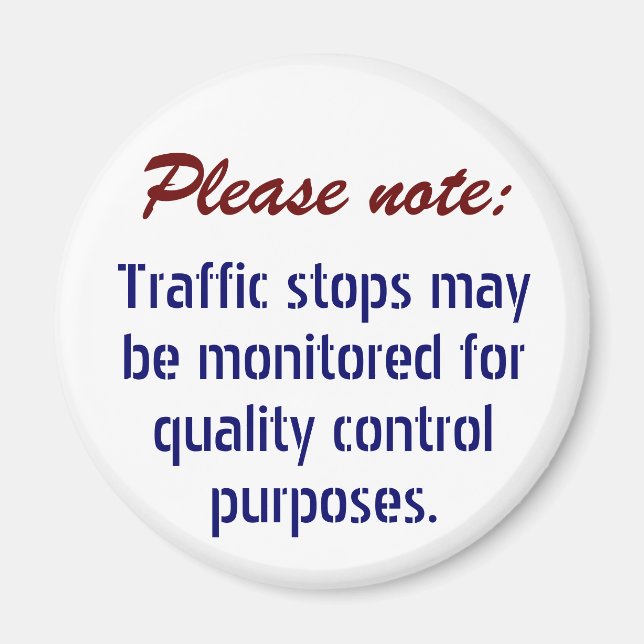 Íman O tráfego pára talvez monitorado. . . (Frente)