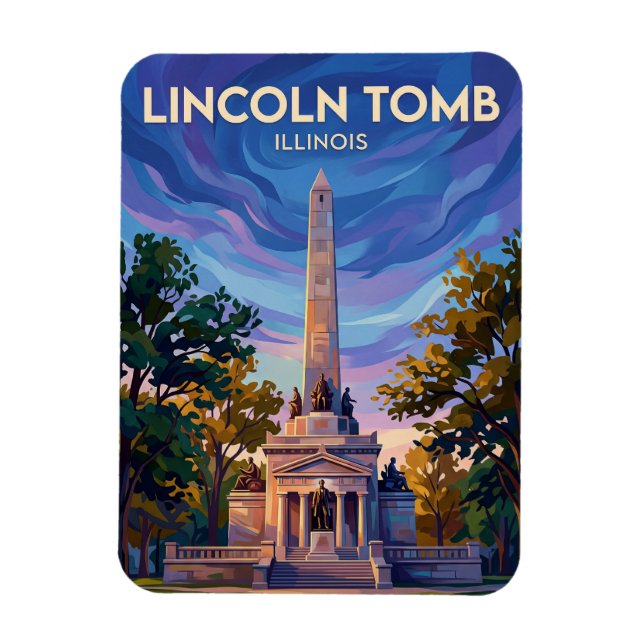 Íman O Túmulo de Lincoln no Cemitério de Oak Ridge EUA (Vertical)