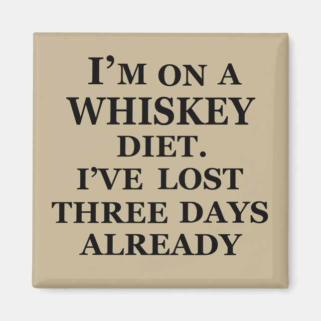 Íman O uísque engraçado cita palavras de uísque humor (Frente)