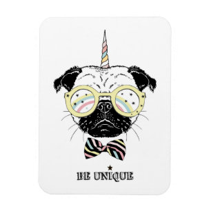Íman O unicórnio do Pug   seja original